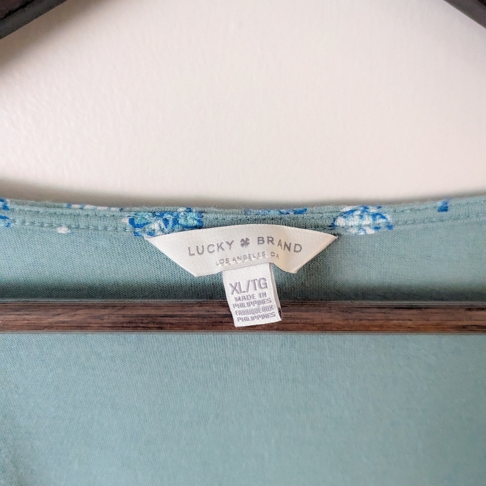 Lucky Brand Blue Floral Top - Picture 4 of 4